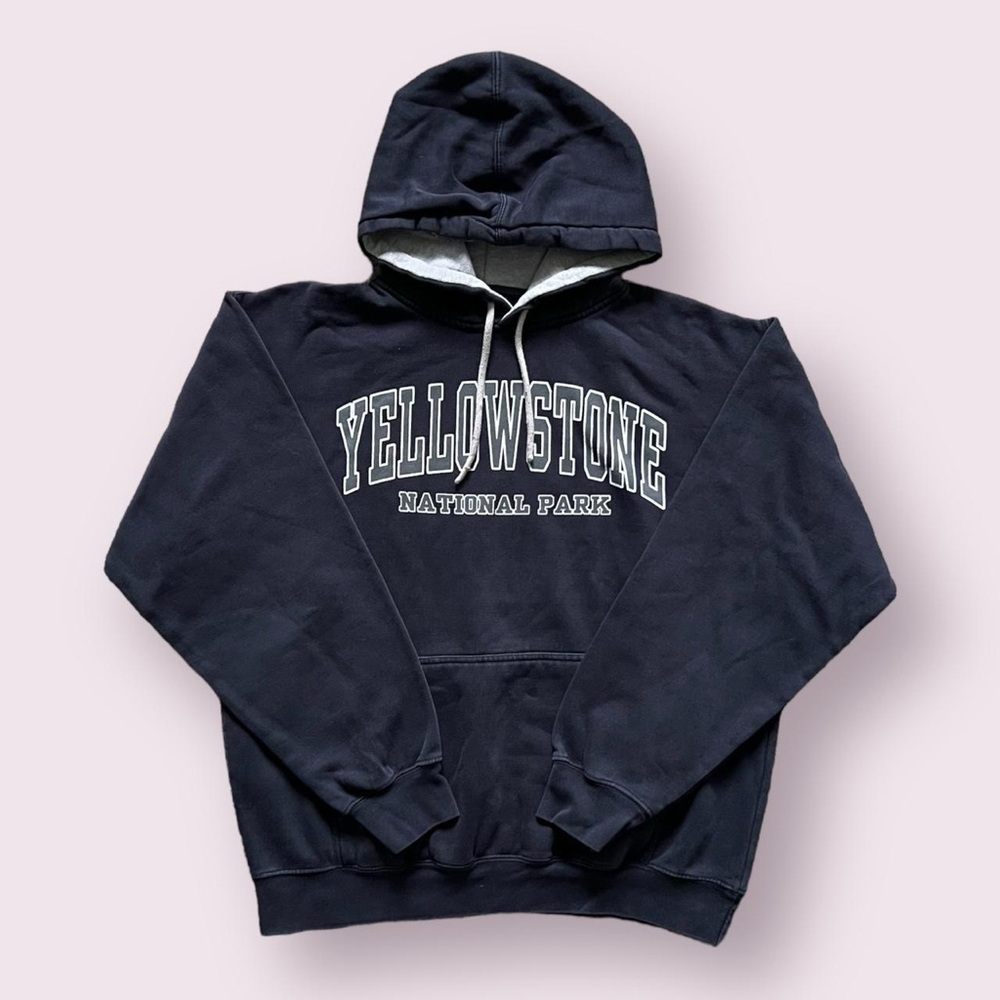 Yellowstone National Park Pullover Hoodie - Navy